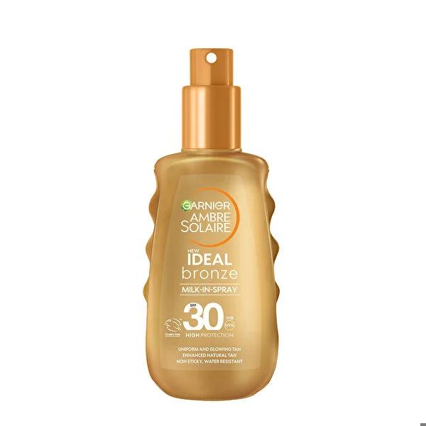 Garnier Ambre Solaire SPF 30 Sunscreen Spray - Ideal Bronze: Water Resistant, Non-Greasy Sun Protection & Radiant Tan, 5.07 fl oz Garnier SPF 30 Sunscreen: Bronze Tan & Sun Protection Sunscreen SPF 30, Tanning sunscreen, Bronze tanning spray, Water resistant sunscreen, Non-greasy sunscreen, Garnier Ambre Solaire, Sun protection spray, Ideal bronze sun protection, sunscreen, sun protection, tanning, bronze, tan, water resistant, non-greasy, spray, SPF, UVA protection, UVB protection, beach, outdoor, summer,