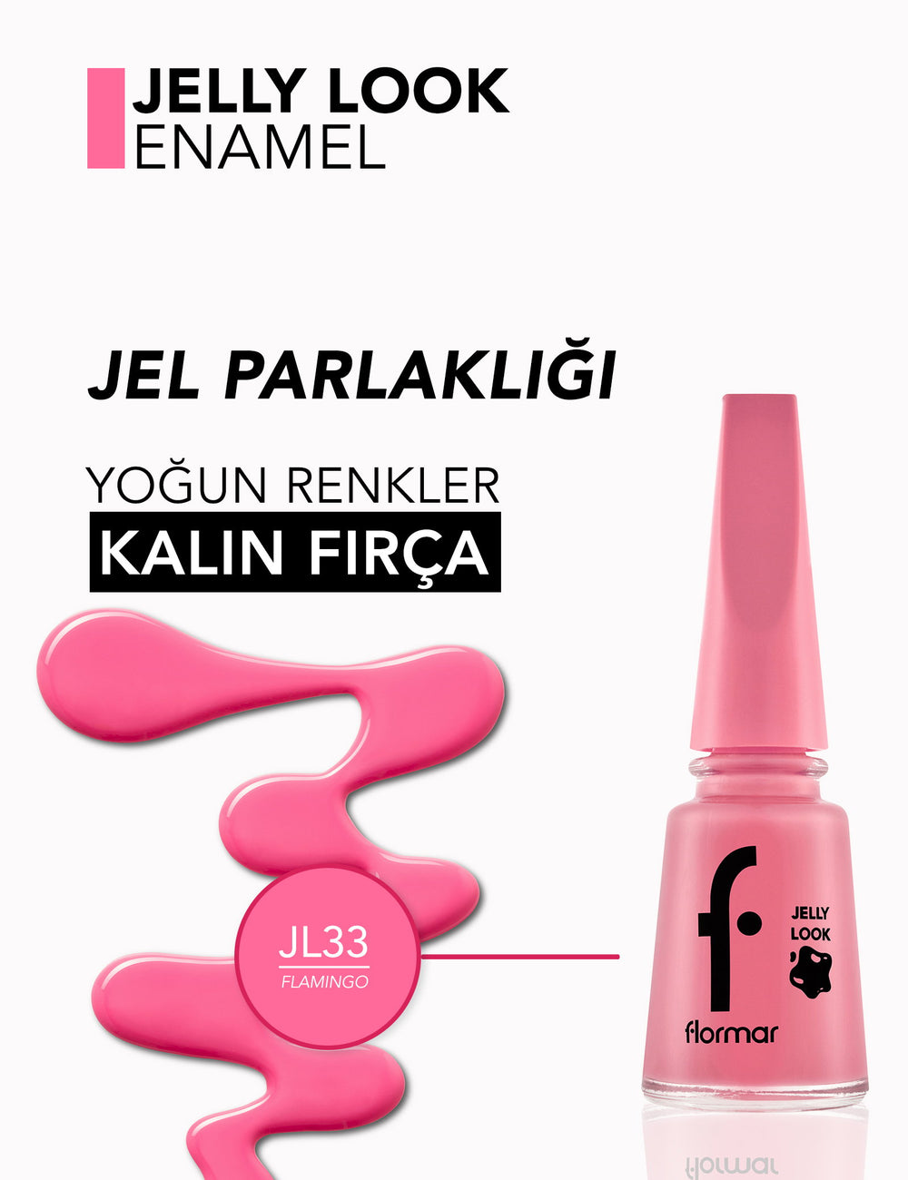 Flormar Jelly Look High-Shine Gel Effect Nail Polish 11ml