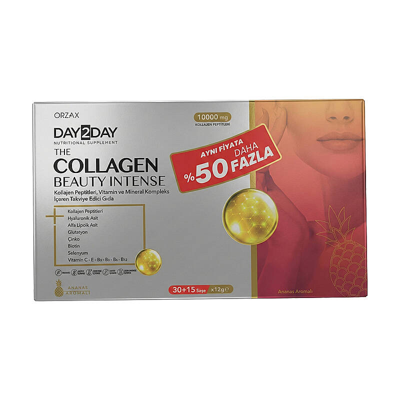 Day2Day The Collagen Beauty Intense Pineapple Drink Mix 45 Sachets