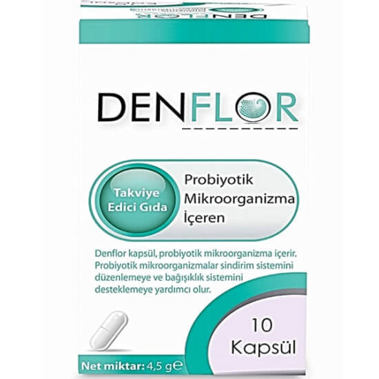 Deniz Pharma Denflor Probiotic Saccharomyces Boulardii 10 Capsules