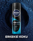 Nivea Men Deep Dimension Beat Deodorant Spray - 72 Hour Anti-Perspirant Protection for Men Nivea Men Deep Dimension Beat Deodorant - 72hr Anti-Perspirant Nivea Men Deodorant, Anti-perspirant deodorant spray, Long-lasting deodorant for men, Deodorant with active carbon, Dermatologically tested deodorant, Men's grooming, Personal care, Freshness for men, 72-hour protection, Deodorant spray, Men's deodorant, Nivea Men, Active carbon deodorant, Woody scent deodorant