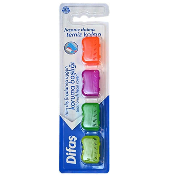 Difas Toothbrush Protection Caps for Clean Bristles 4-Pack