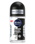 Nivea Men Deodorant - Nivea Men Erkek Roll-on Deodorant Black & White Invisible Original 50 ml - Long Lasting Anti-Perspirant Protection Nivea Men Deodorant - 72 Hour Protection Nivea Men Deodorant, Roll-on Deodorant for Men, Anti-perspirant Deodorant, Long-lasting Deodorant, Stain-free Deodorant, Men's Grooming, Personal Care, Deodorant for Active Men, Black & White Invisible Deodorant, 72-Hour Protection, Derma Active Protection, X5 Anti Formula, Dermatologically Tested, Men's Hygiene