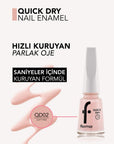 Flormar Quick Dry Nail Polish 002 Soft Pink High Pigment 11ml