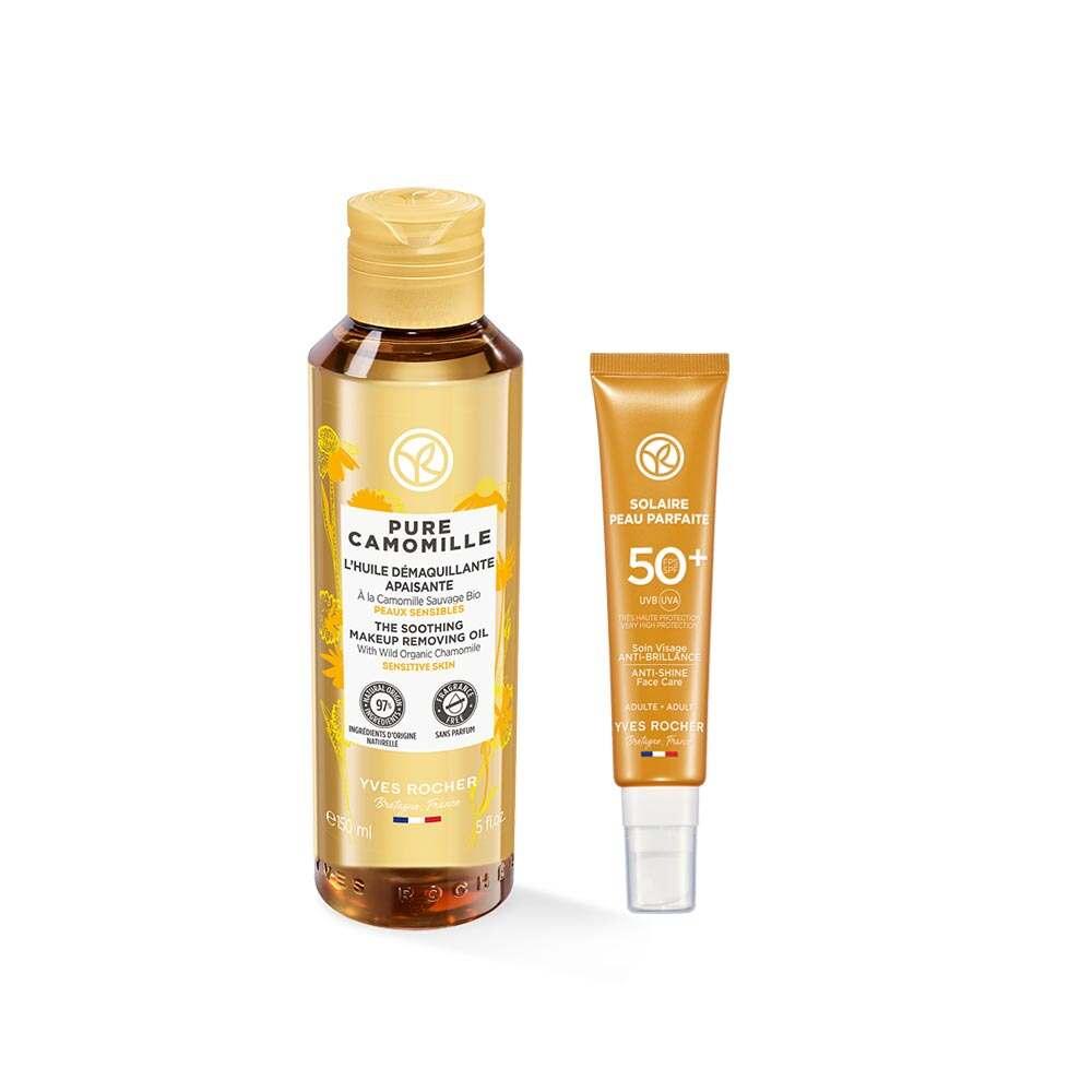 L'Occitane Skincare Set with SPF 50+ Sun Protection and Gentle Facial Cleansing Oil for Sensitive Skin L'Occitane Skincare Set - SPF 50+ Sun Protection & Gentle Cleansing Oil SPF 50+ sun cream, anti-glaré sun protection, sensitive skin facial cleansing oil, Pure Camomille cleansing oil, skincare set for sun protection and cleansing, L'Occitane skincare, sun protection skincare, gentle cleansing oil, sensitive skin care, skincare routine, skincare gifts, premium skincare products