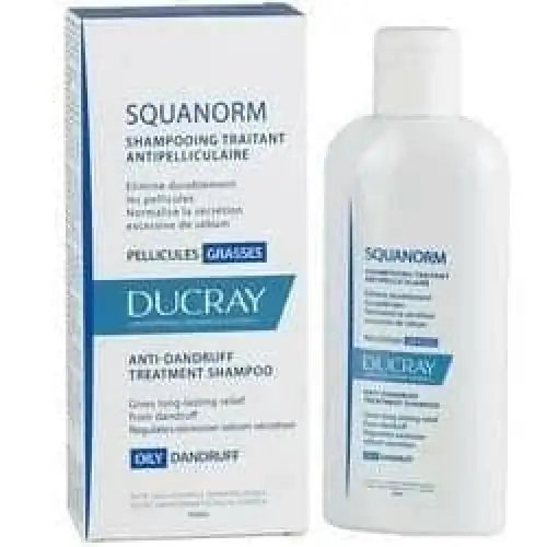 Ducray Squanorm Oily Scalp Dandruff Shampoo - Say Goodbye to Dandruff and Greasy Hair – Bag