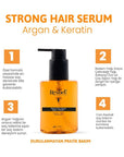Reshell Argan Oil and Keratin Hair Care Serum for Damaged Hair - Nourishing, Strengthening, Daily Use - 3.38 fl - Hair Mask