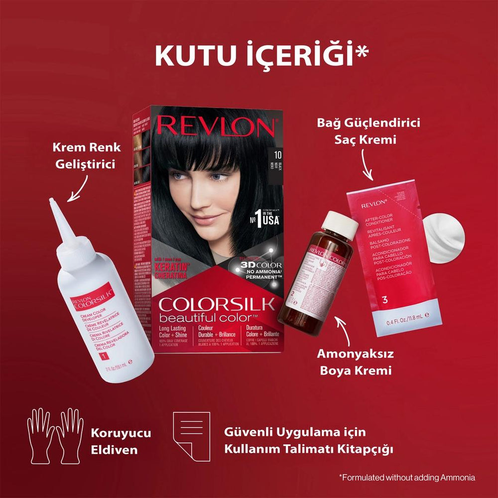 Revlon ColorSilk Beautiful Color Hair Dye 12 Blue Black