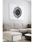 Muyika 41x41cm Metal Modern Wall Clock - Silent Sweep Mechanism, Modern Home Decor - view 2