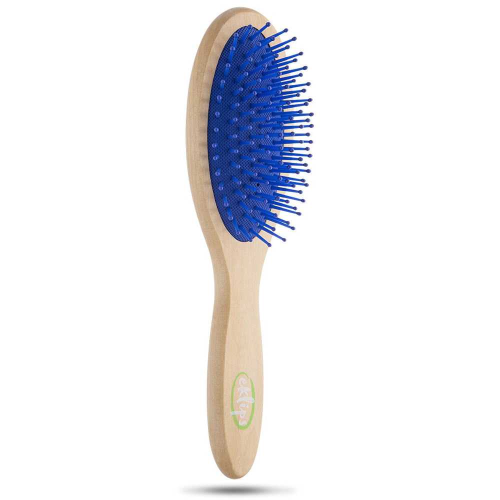 Eklips Natural Hair Brush ZC851 - Gentle Detangling, Ergonomic Wooden Handle, Promotes Hair Health - view 2