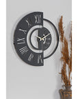 Muyika 41x41cm Metal Modern Silent Wall Clock - Large Indoor Decorative Timepiece for Home Muyika Metal Wall Clock - Modern Silent Timepiece wall clock, metal wall clock, silent wall clock, modern wall decor, large wall clock, indoor wall clock, home decor, modern clock, metal clock, silent clock, decorative wall clock, Muyika