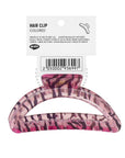 Eklips Zebra Oval Claw Clip Pink for Secure All-Day Hold