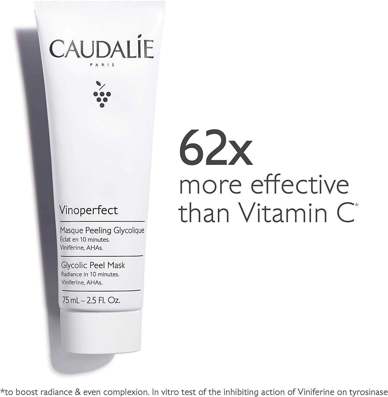 Caudalie Vinoperfect Glycolic Acid Mask - Brightening, Anti-Aging Skincare for Hyperpigmentation, 2.54 fl oz Caudalie Vinoperfect Glycolic Acid Mask - Brightening & Anti-Aging Glycolic Acid Mask, Brightening Face Mask, Anti-Aging Skincare, Hyperpigmentation Treatment, Natural Skincare Products, Skincare for Dull Skin, Exfoliating Mask, Grape Seed Oil, Glycolic Acid Skincare, Radiant Skin, Even Skin Tone, Caudalie Vinoperfect, Face Mask, Skincare Routine, Hyperpigmentation Solution, Brightening Skincare, Ant