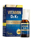Nutraxin Vitamin D3K2 Supplement Spray - 1000 IU Vitamin D3 & 25 mcg Vitamin K2 per Spray, Allergen-Free, Bone Health Support, 30ml Nutraxin Vitamin D3K2 Spray - Bone Health Support Vitamin D3K2 supplement, spray vitamin supplement, bone health support, calcium regulation, allergen-free vitamin supplement, health-conscious individuals, adults with dietary restrictions, easy vitamin supplementation, olive oil supplement, gluten-free, soy-free, corn-free, synthetic additive-free, 30ml supplement