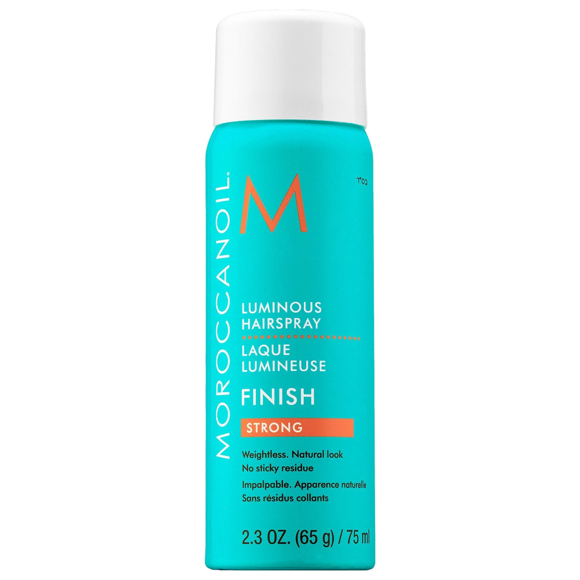 Luminous: Strong Hold Hairspray - Anti-Frizz Argan Oil Formula for Shine & Moveable Style, Humidity Resistant Luminous Hairspray: Strong Hold, Anti-Frizz, Argan Oil Shine strong hold hairspray, anti-frizz hairspray, argan oil hairspray, luminous hairspray, shine enhancing hairspray, hairspray for fine hair, hairspray for curly hair, humidity resistant hairspray, moveable hold hairspray, hairspray, styling product, hair styling, frizz control, shine, argan oil, sulfates free, parabens free, formaldehyde free