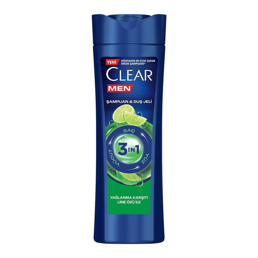 Clear Men 3-in-1 Anti-Grease Lime Shampoo & Body Wash 350ml