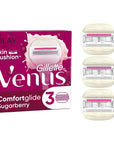 Gillette Venus Comfort Glide Sugarberry Women's Razor Refills - 3 Count, Smooth Shaving for Sensitive Skin - view 2