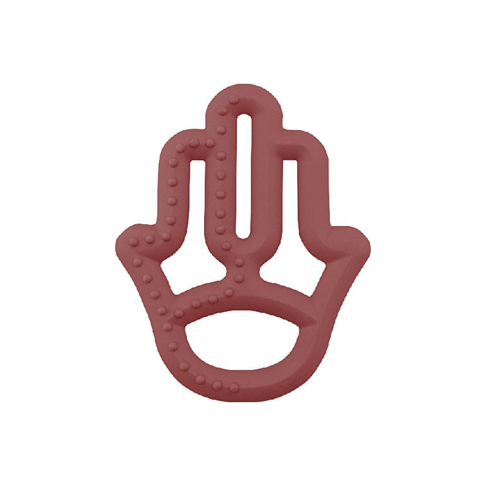 OiOi Baby Silicone Teether - Safe & Durable Teething Relief for Infants, 3 Months+, Velvet Rose - Baby Care