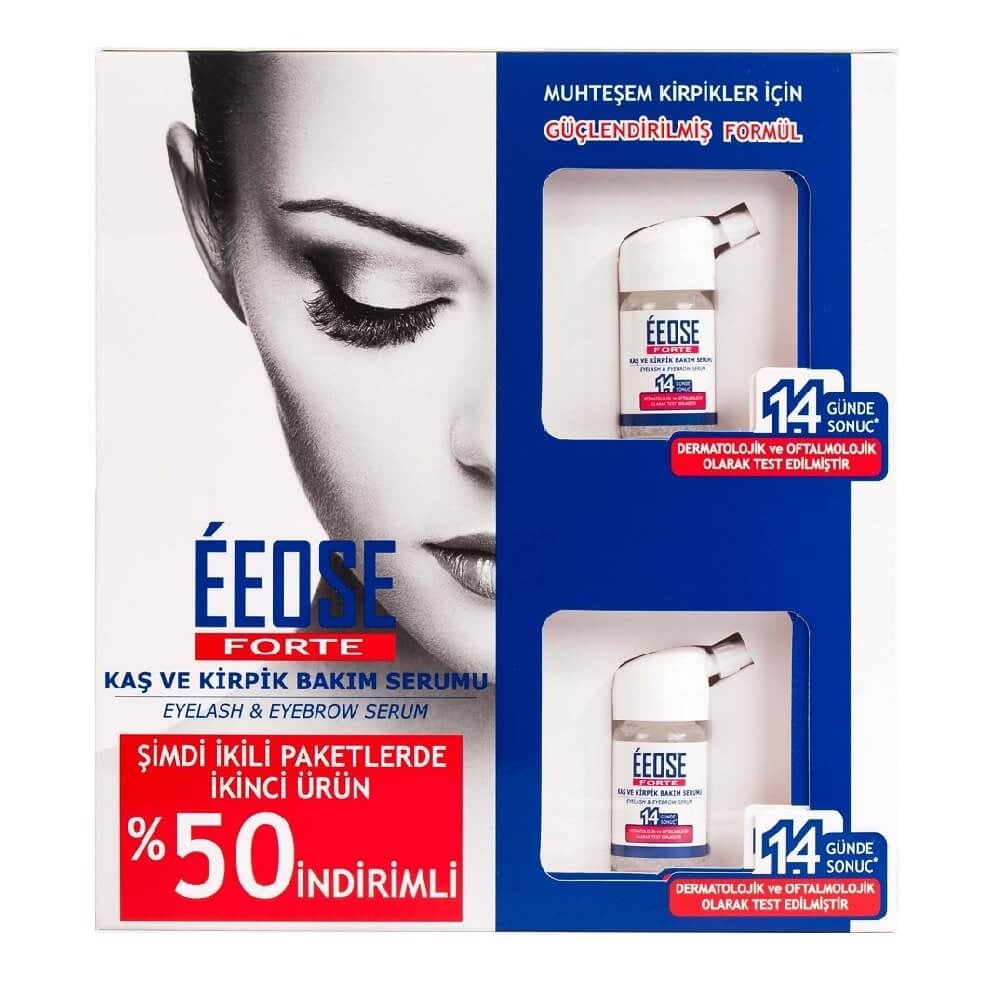 Eeose Forte Eyebrow and Eyelash Care Serum 10 ml Second Package with 50% Discount