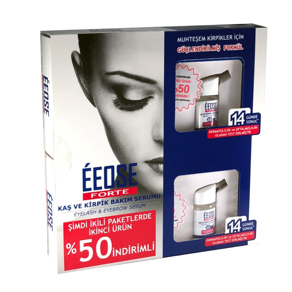 Eeose Forte Eyebrow and Eyelash Care Serum 10 ml Second Package with 50% Discount