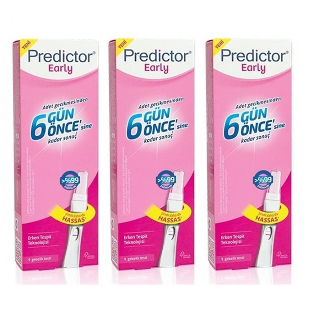 Predictor Early Detection Pregnancy Test Kit 3-Test Pack for Women Predictor Early Pregnancy Test Kit - Accurate & Easy to Use Pregnancy Test, Early Detection Pregnancy Test, hCG Test, Home Pregnancy Test, Predictor Pregnancy Test, Women's Health, Fertility Testing, Pregnancy Detection, Conception, Delayed Menstruation