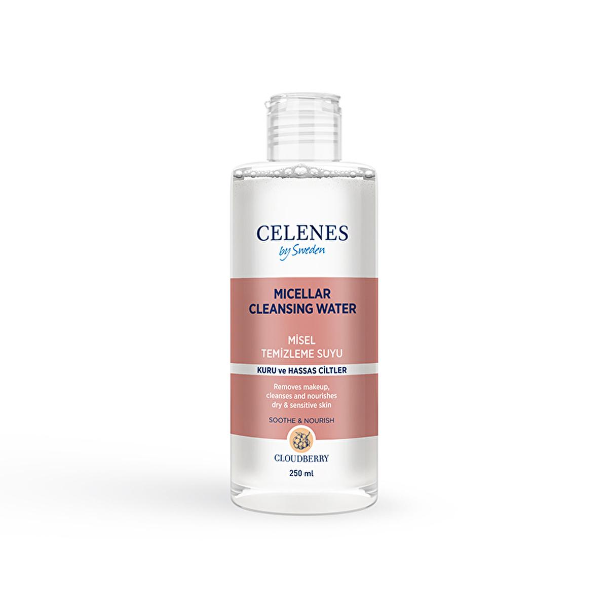 Celenes Micellar Cleansing Water for Sensitive Skin - Gentle Makeup Remover & Cleanser, 8.45 fl oz Celenes Micellar Cleansing Water for Sensitive Skin - 8.45 fl oz micellar cleansing water, sensitive skin care, natural skincare products, makeup remover, gentle cleansing solution, Celenes, skincare for dry skin, hypoallergenic skincare, no-rinse cleanser, soothing skincare, cloudberry skincare, bisabolol benefits, paraben-free, alcohol-free, chemical preservative-free, daily skincare, easy skincare routine,