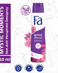 Fa Mystic Women's Deodorant Spray - Long Lasting, Aluminum-Free, 5.07 fl oz Fa Mystic Deodorant Spray for Women - 48hr Protection women's deodorant spray, aluminum-free deodorant, long-lasting deodorant, natural deodorant spray, fragrant deodorant for women, personal care, hygiene products, sensitive skin care, natural personal care, passionflower scented, 48-hour protection, travel size deodorant