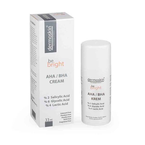 Dermoskin Be Bright AHA BHA Exfoliating Cream for Normal & Oily Skin - Paraben-Free, 1.12 fl oz Dermoskin Be Bright AHA BHA Cream - Exfoliating Skincare AHA BHA cream, Exfoliating cream, Dermoskin Be Bright, Paraben-free skincare, Skincare for normal oily skin, Chemical exfoliant, Skincare, Normal skin, Oily skin, Sensitive skin, Glycolic Acid, Lactic Acid, Salicylic Acid, Paraben-free, Fragrance-free, Dye-free