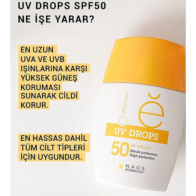 Etat Pur UV Drops Face Fluid SPF 50 Mineral Sunscreen 30g