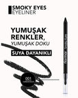 flormar smoky eyes carbon black waterproof eyeliner, flormar smoky eyes eyeliner with sponge applicator, carbon black flormar smoky eyes eyeliner close up Flormar Smoky Eyes Carbon Black Waterproof Eyeliner - Rich Pigmentation for Stunning Eye Makeup | Ideal for Women and Teenagers Flormar Smoky Eyes Waterproof Eyeliner - Carbon Black flormar, waterproof-eyeliner, smoky-eyes, carbon-black-eyeliner, eyemakeup, eyeliner, makeup-tools, women-makeup, teenagers-beauty, ai-generated