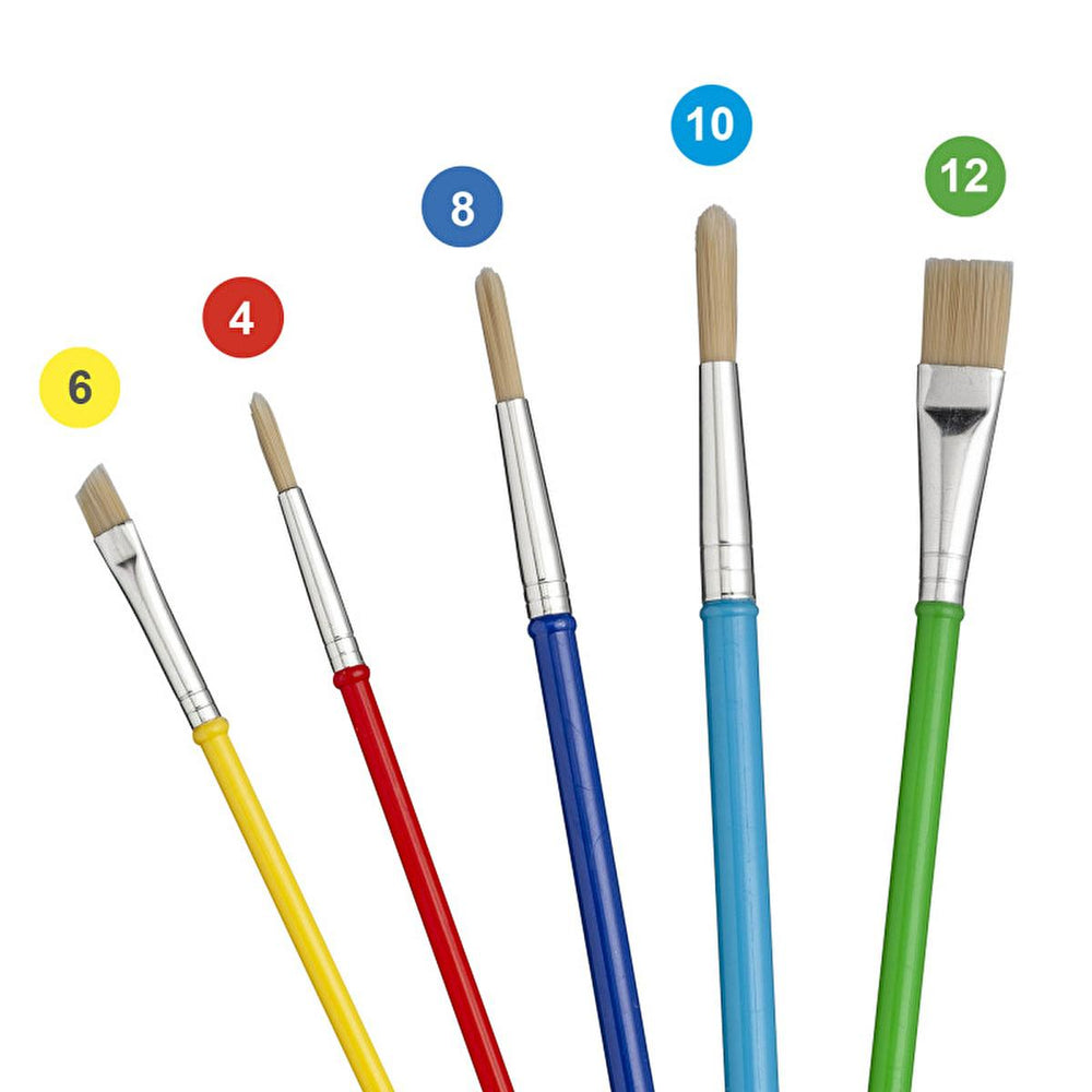 Carioca 5-Piece Nylon Brush Set in Blister Packaging - Art Supplies for Students and Hobbyists - view 2