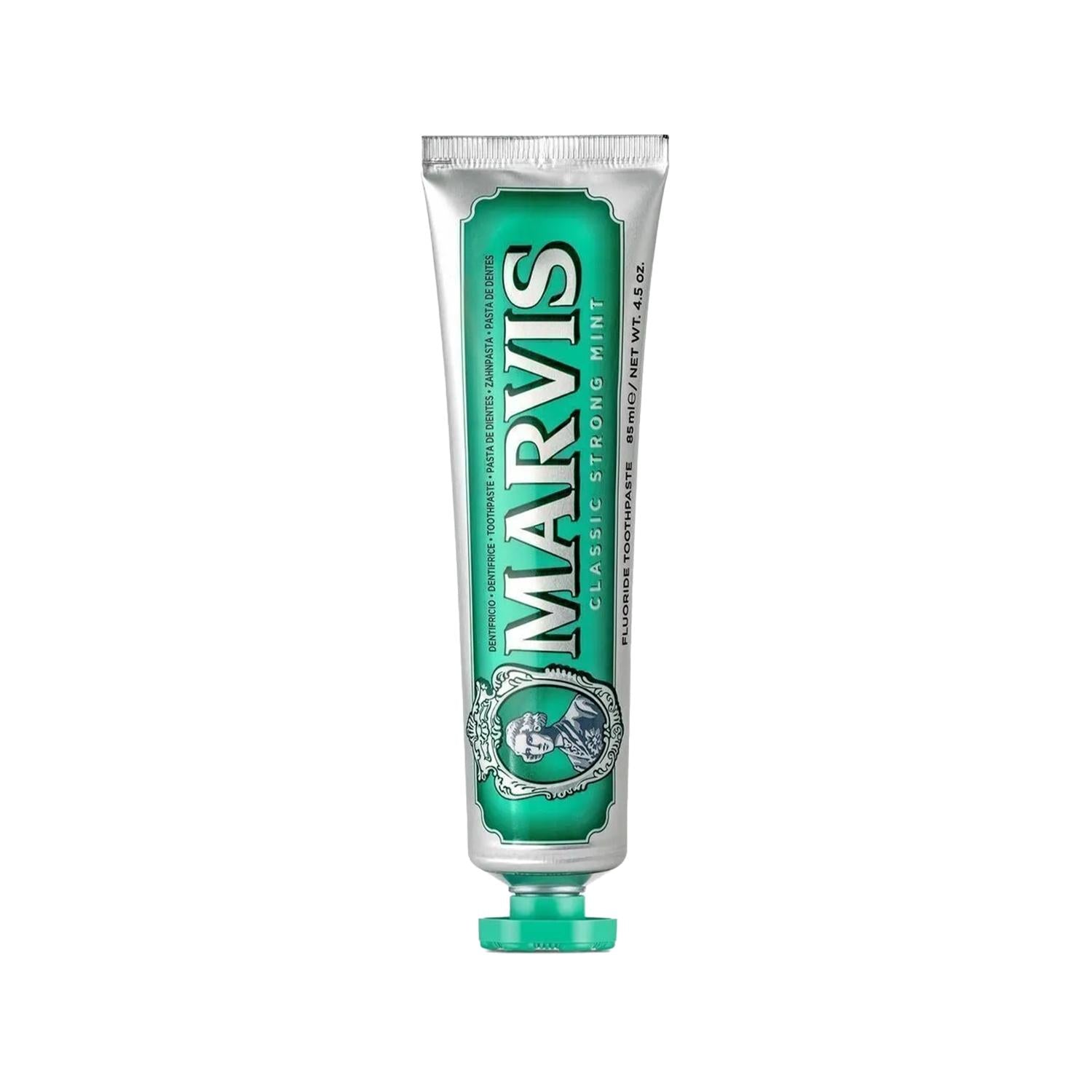 Marvis Classic Strong Mint Toothpaste 85ml - Effective Oral Hygiene with Intense Mint Flavor Marvis Classic Strong Mint Toothpaste 85ml - Effective & Fresh Marvis toothpaste, Strong mint toothpaste, Classic toothpaste, Oral hygiene products, Diş Macunu, Toothpaste, Mint flavor toothpaste, Effective oral hygiene, Marvis brand, Quality toothpaste, 85ml toothpaste, Compact toothpaste, Travel toothpaste