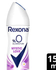 Rexona Women's Spray Deodorant 0% Aluminum - Mystic Love 150ml | Long-Lasting Protection