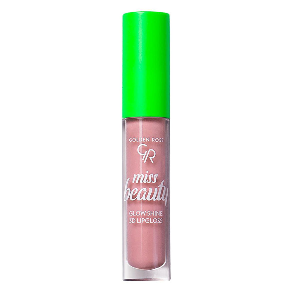 Golden Rose Miss Beauty Glow Shine 3D Lip Gloss - Baby Pink Vegan Volumizing & Moisturizing Lip Gloss for High-Shine Look Golden Rose 3D Lip Gloss - Baby Pink Vegan Shine & Volume lip gloss, glow shine lip gloss, 3D lip gloss, vegan lip gloss, moisturizing lip gloss, baby pink lip gloss, non-sticky lip gloss, volumizing lip gloss, lip shine, lip moisturizer, pink lip gloss, cosmetic, makeup, beauty, cruelty-free, ethical beauty, lip care, lip plumper, shiny lips, glossy lips, volumizing effect, high-shine,