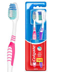Colgate Extra Clean Manual Toothbrush - Effective Oral Hygiene for Back Teeth, Soft Tongue Cleaner, and - view 3