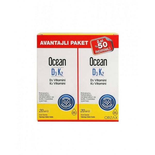 Ocean Vitamin D3 Supplement D3K2 Drops 20ml - Liquid Vitamin D3 for Bone and Cardiovascular Health - image 2