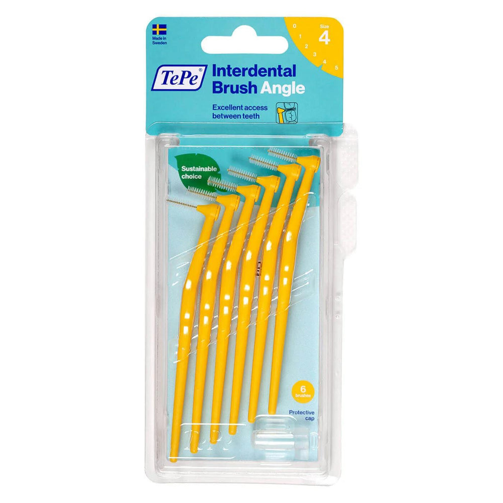 TePe Angle Interdental Brush 0.7mm Yellow 6-Pack