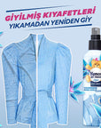 Yumoş Fabric Refreshing Spray Lilyum Scent - 6.76 fl oz, Anti-Wrinkle, Quick Refreshing for Clothes Yumoş Fabric Refreshing Spray - Quick & Anti-Wrinkle Fabric refreshing spray, Clothing care product, Anti-wrinkle spray, Freshening spray for clothes, Lilyum scented fabric refresher, Quick clothing refresh, Wrinkle reduction spray, Dermatologically tested fabric spray, Convenient laundry solution, Travel essentials, Gym clothes refresh, Busy lifestyle clothing care