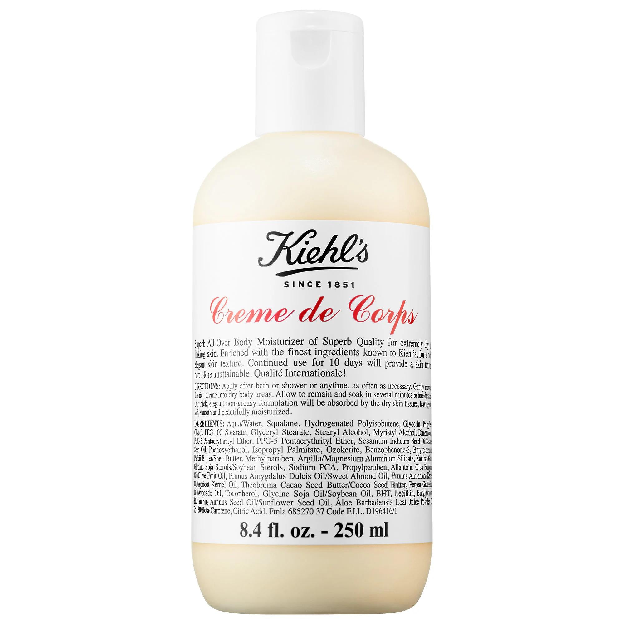 Kiehl's Crème de Corps: Ultra Hydrating Body Lotion with Squalane & Cocoa Butter - Non-Greasy Moisturizer for Dry, Sensitive Skin | Paraben-Free Kiehl's Crème de Corps: Hydrating Body Lotion for Dry Skin body lotion, hydrating body lotion, moisturizing lotion, dry skin lotion, squalane body lotion, cocoa butter lotion, paraben-free body lotion, non-greasy body lotion, squalane, cocoa butter, dry skin, moisturizing, hydration, skincare, beauty, lotion, skin care, body moisturizer, sensitive skin, fragrance-f