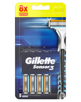 Gillette Sensor3 Razor Blade Refills (8-Count) - For Smooth, Close Shaves, Compatible with All Sensor Handles Gillette Sensor3 Razor Refills - Smooth, Close Shave Gillette Sensor3, razor blade refills, manual razor blades, shaving blades, Gillette Sensor blades, men's shaving, smooth shave, close shave, razor blades, men's grooming, shaving, personal care, grooming, shaving accessories, face shaving, shaving refills, razor refills, blades, gifts for him, smooth skin, comfortable shave, irritation-free shave