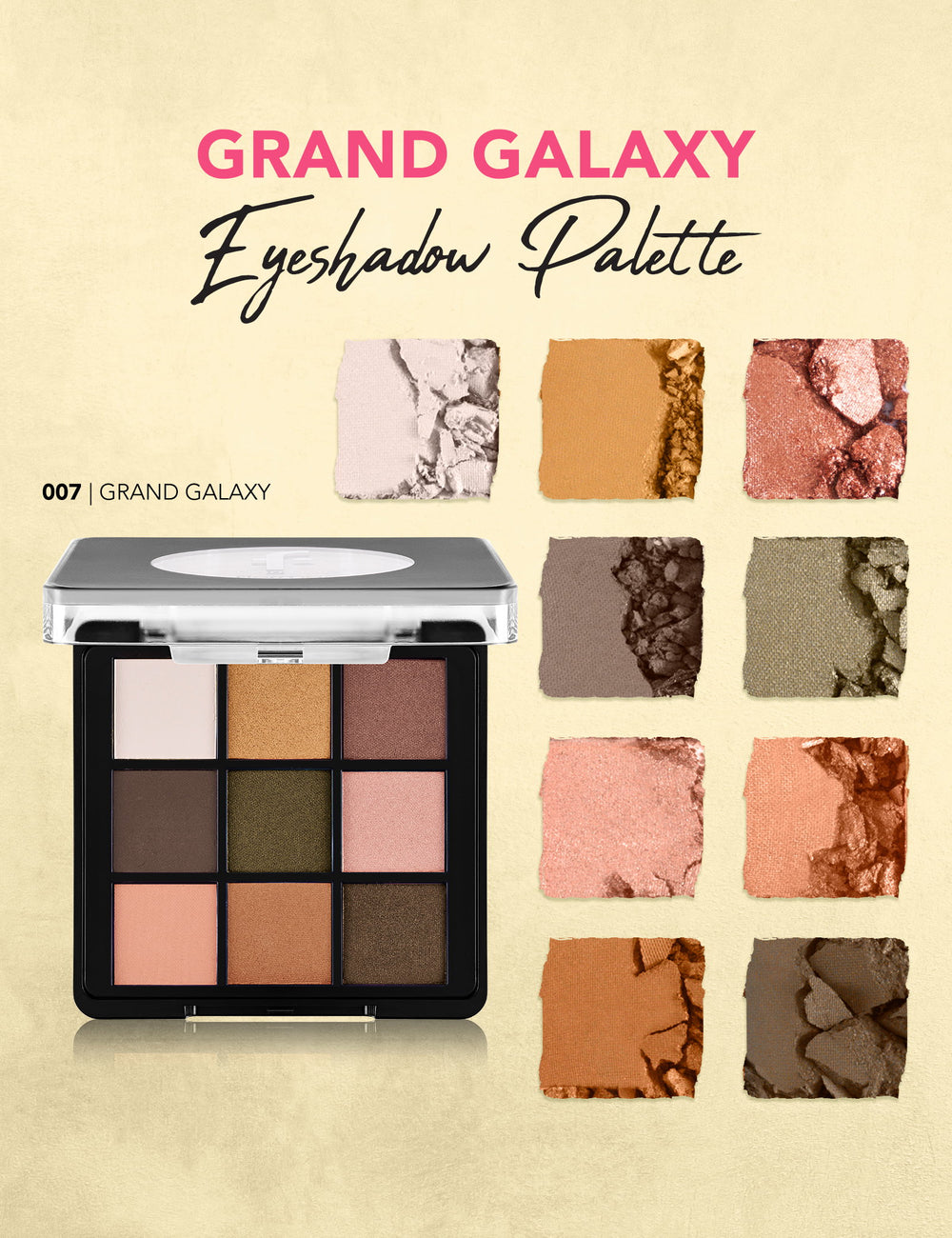 Flormar 9-Color Eyeshadow Palette Matte & Shimmer 9g