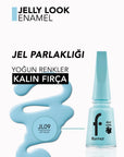 Flormar Jelly Look Gel-Shine Nail Polish JL09 Sky Blue