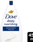 Dove Deeply Nourishing Body Wash 450ml - Hydrating & Gentle | Daily Use