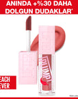 Maybelline New York Lifter Plump Lip Gloss - Instantly 30% Fuller Lips, Non-Sticky, Long-Lasting Plumping Effect Maybelline Lifter Plump Lip Gloss - Instantly Fuller Lips Lip Plumper, Maybelline New York Lifter Plump, Peach Fever Lip Gloss, Non-sticky Lip Care, Long-lasting Lip Plumping, Lip Gloss, Cosmetic Lip Care, Chili Pepper Extract, Instant Plumping, Fuller Lips, Smooth Lips, Non-sticky Formula, XL Applicator, Beauty Essentials, Makeup Favourites, Lip Care Routine