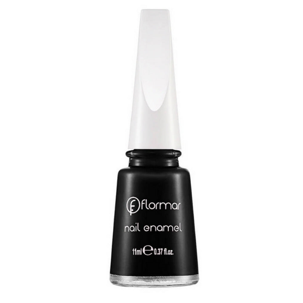 Flormar Nail Enamel 313 Black Minimalism Glossy Polish