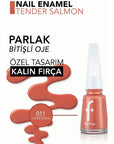 Flormar Nail Enamel Glossy Nail Polish in 011 Tender Salmon