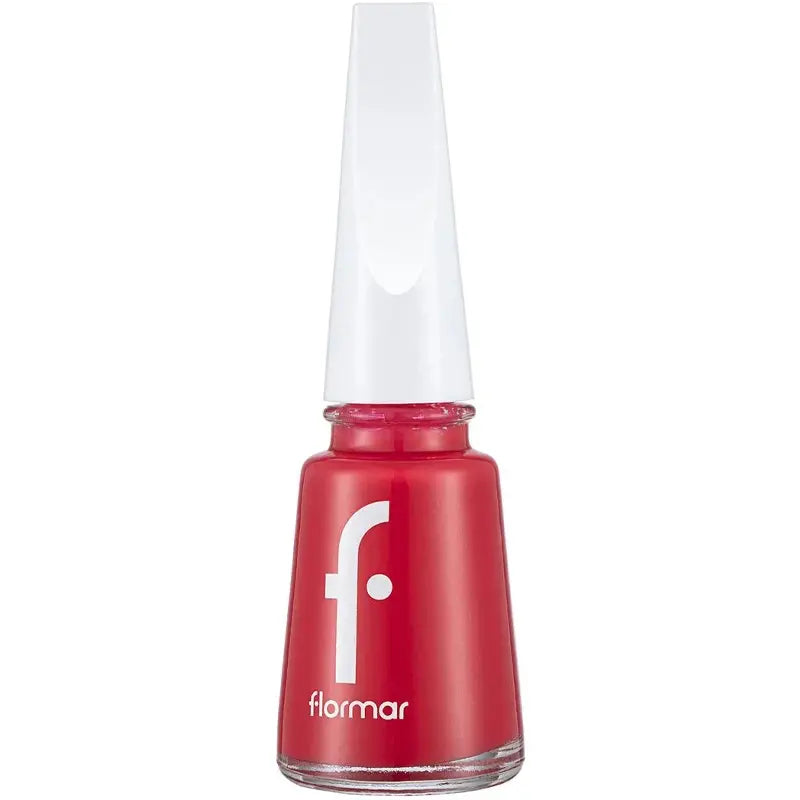 Flormar Nail Enamel Glossy Coral Nail Polish 377 Red Coral 8ml