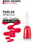 Flormar Nail Enamel Glossy Coral Nail Polish 377 Red Coral 8ml