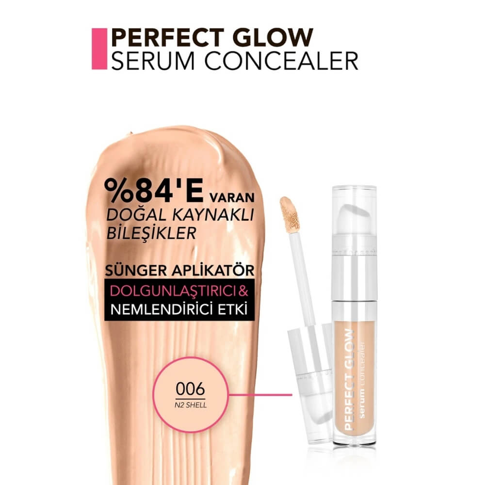 Flormar Perfect Glow Serum Concealer 006 N2 Shell 5ml