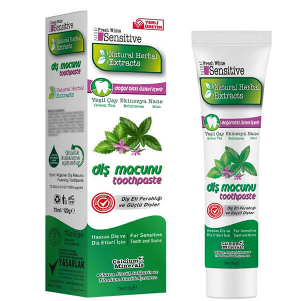 Fresh White Natural Toothpaste for Fresh Breath 75 ml